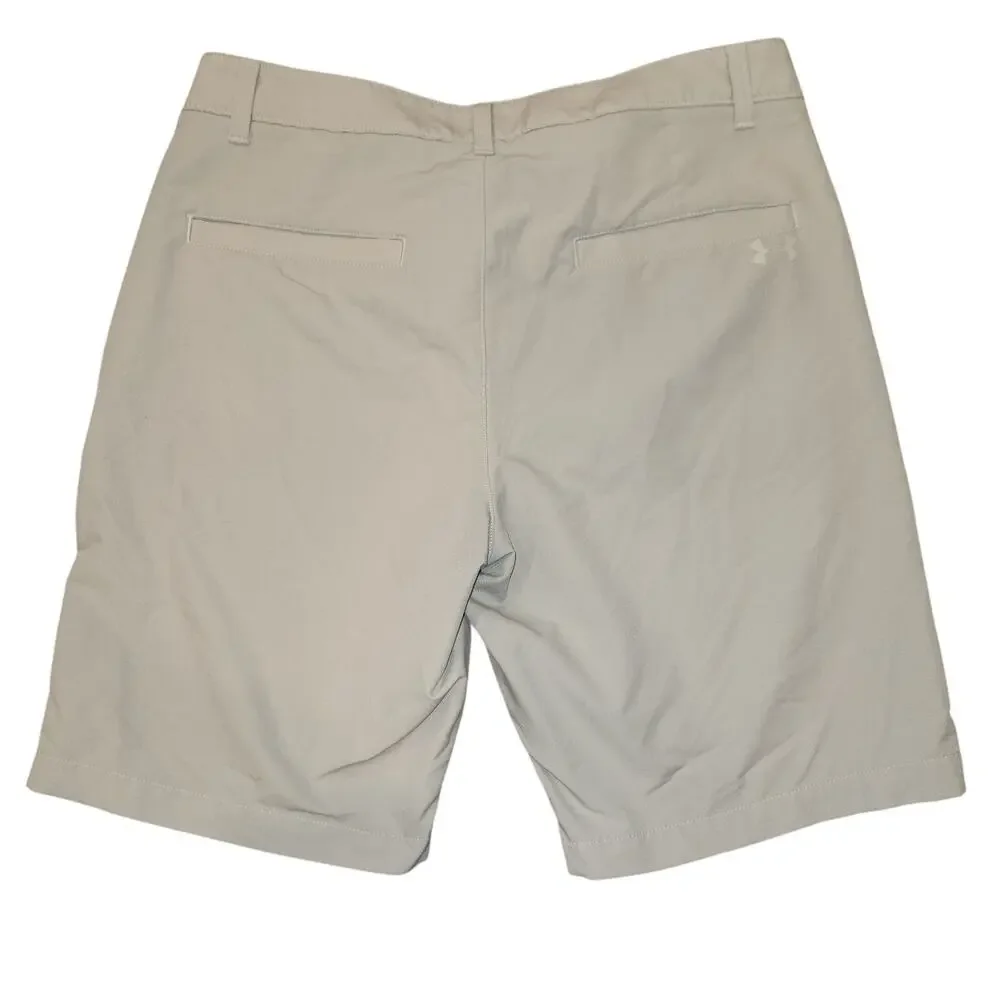 EUC Under Armour Beige‎ Tan Golf Shorts Size 34